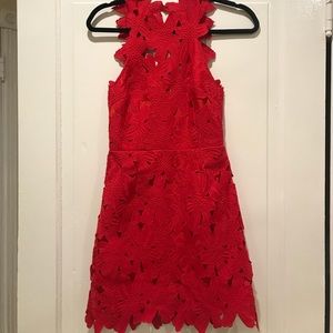 Red Free People Mini Dress